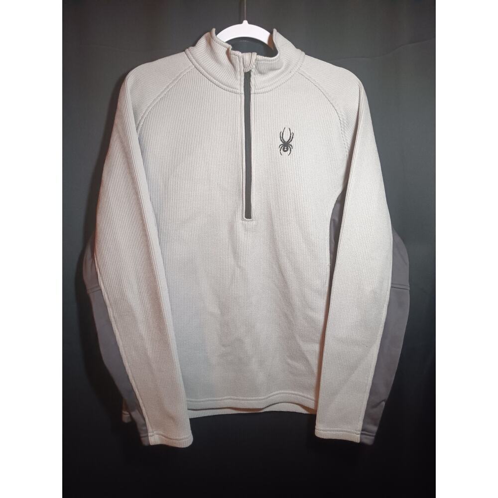 Spyder Men's Outbound Half-Zip Sweatshirt Tan Gray Medium